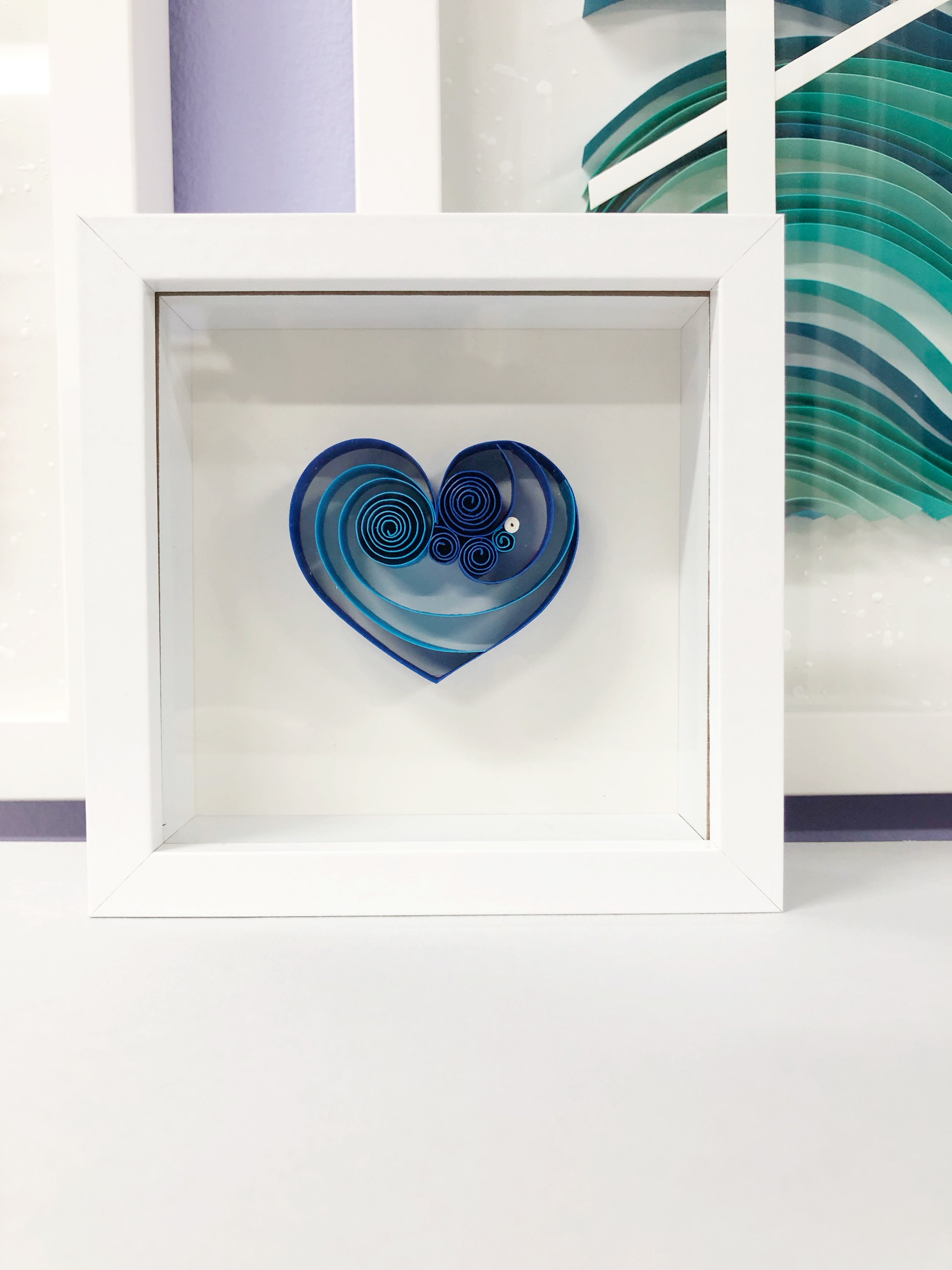 Deep Blue Sapphire Mini Heart