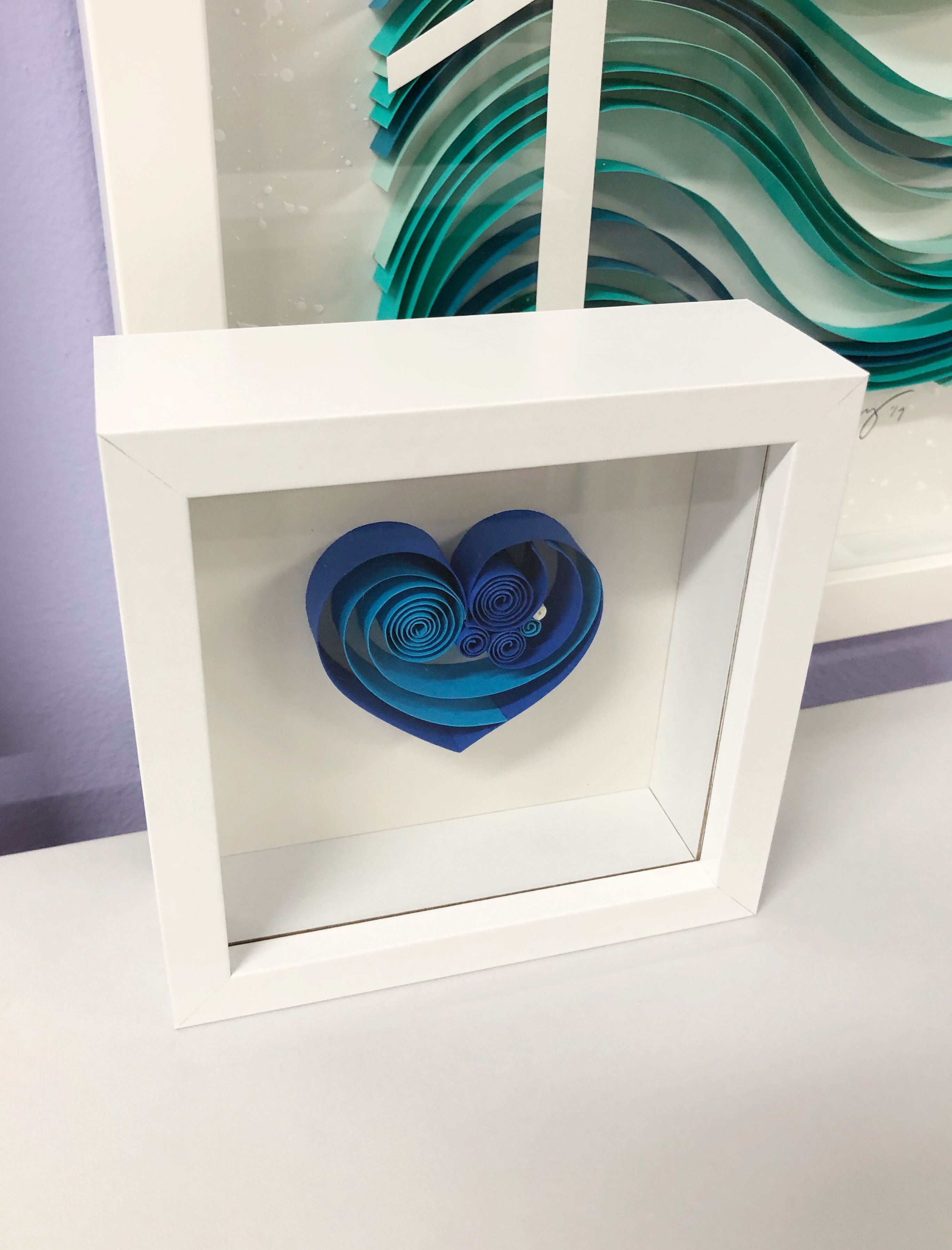 Deep Blue Sapphire Mini Heart