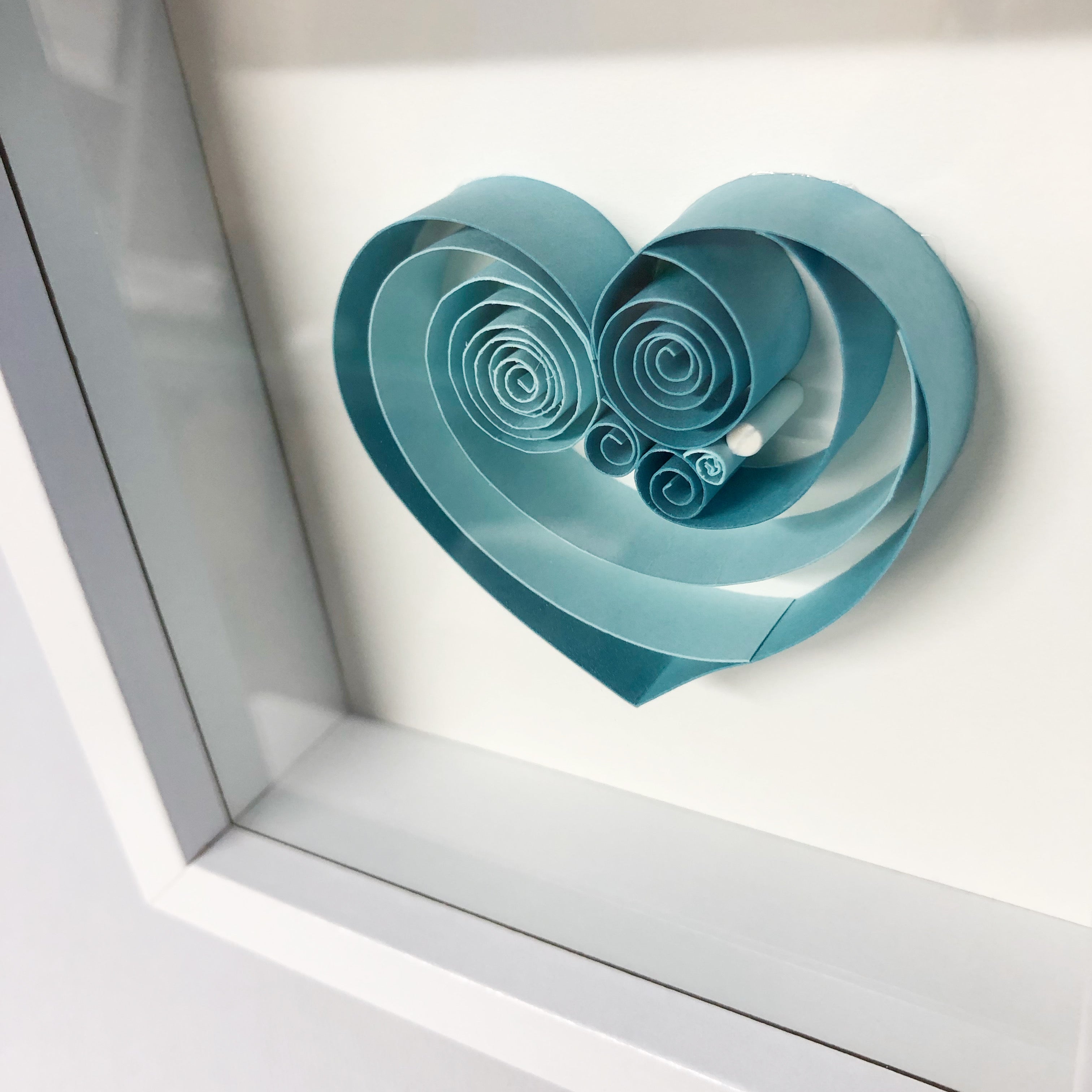 Pale Blue Aquamarine Mini Heart