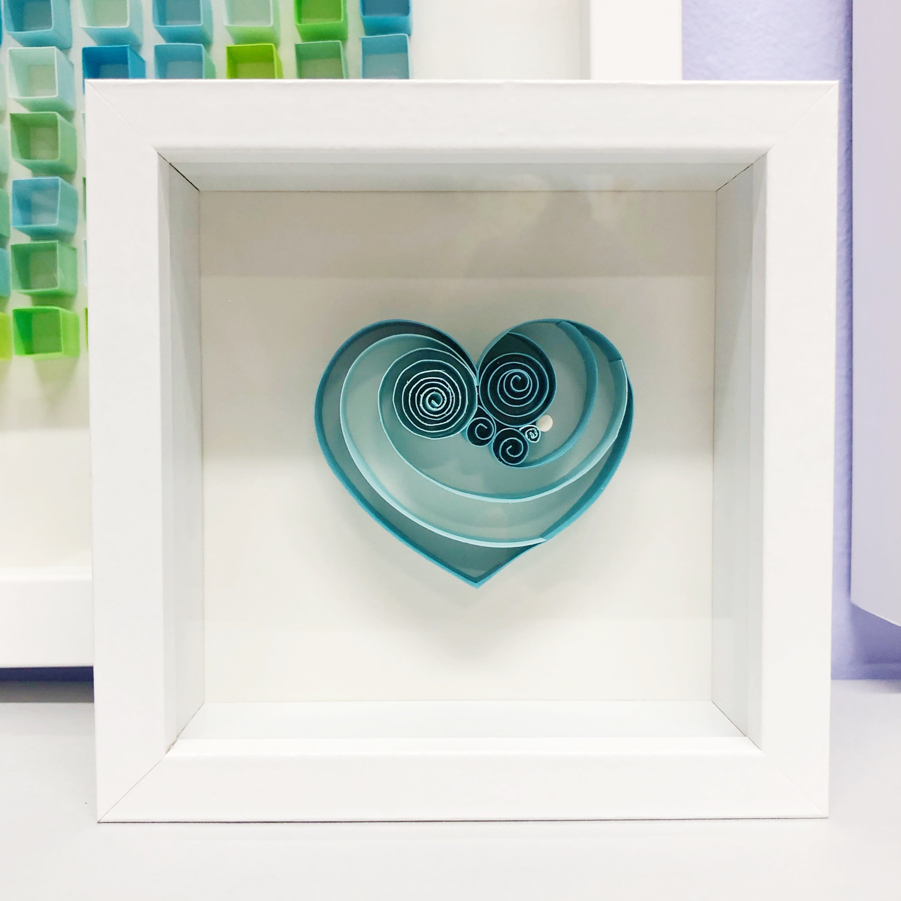 Pale Blue Aquamarine Mini Heart