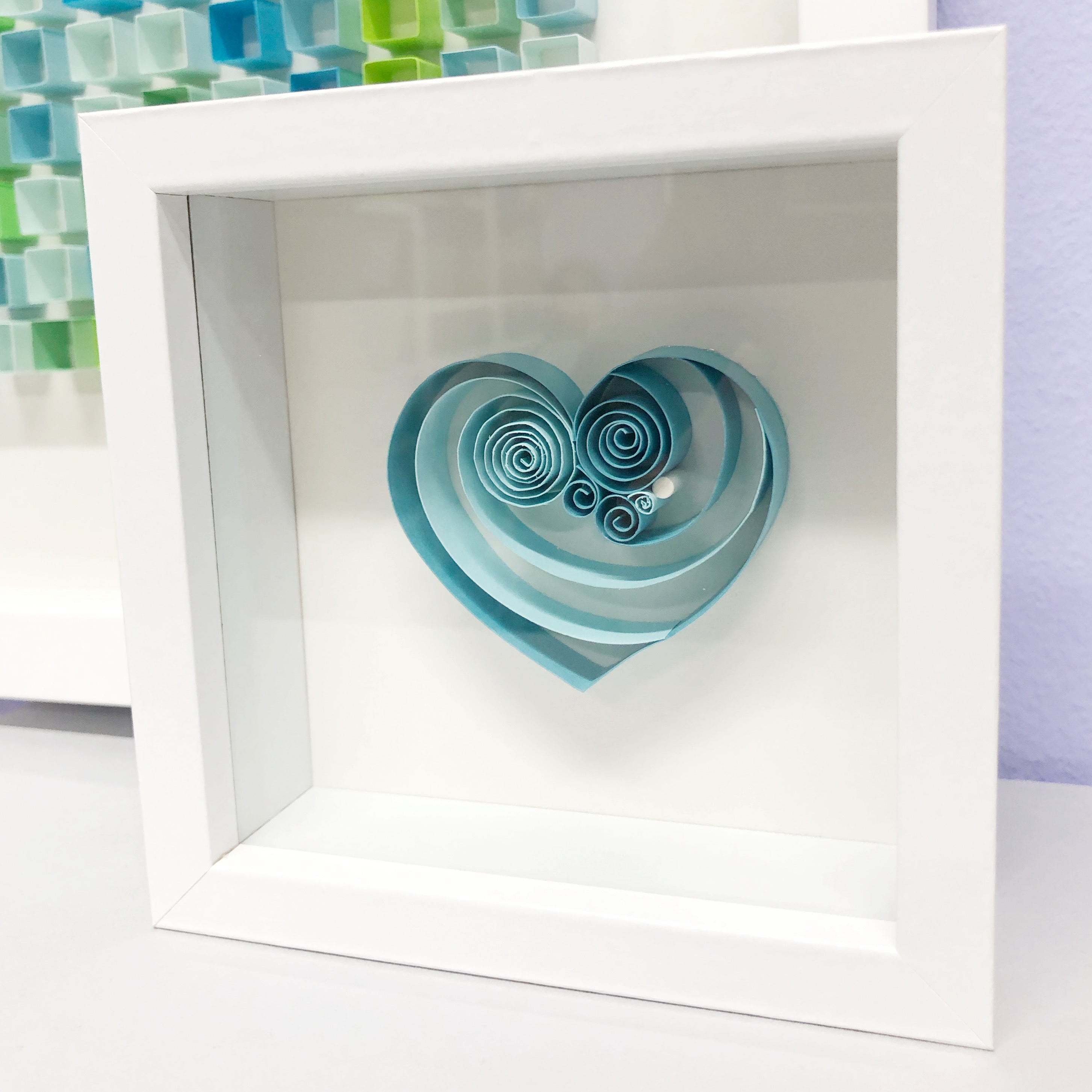 Pale Blue Aquamarine Mini Heart