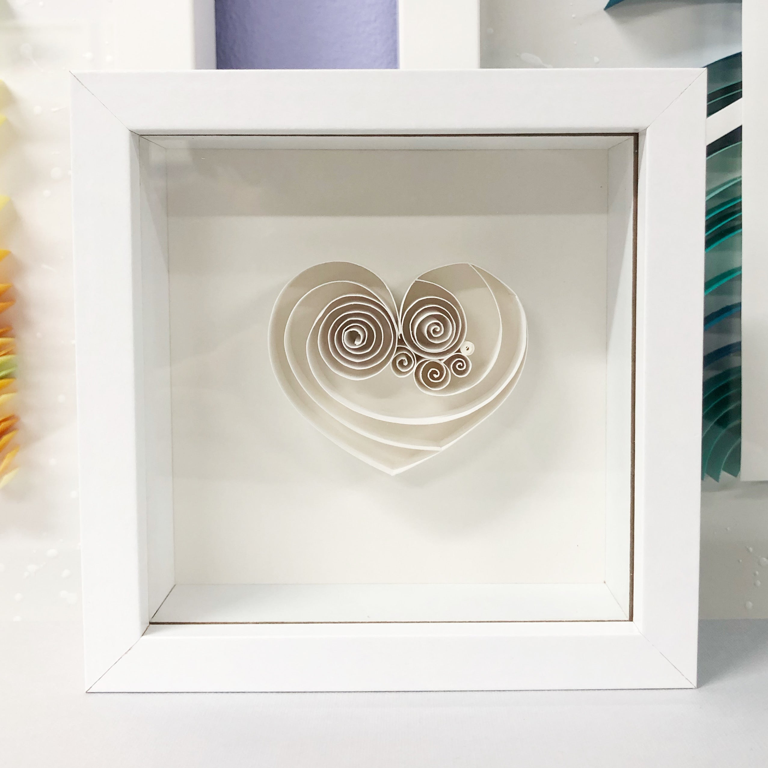 White Diamond Mini Heart