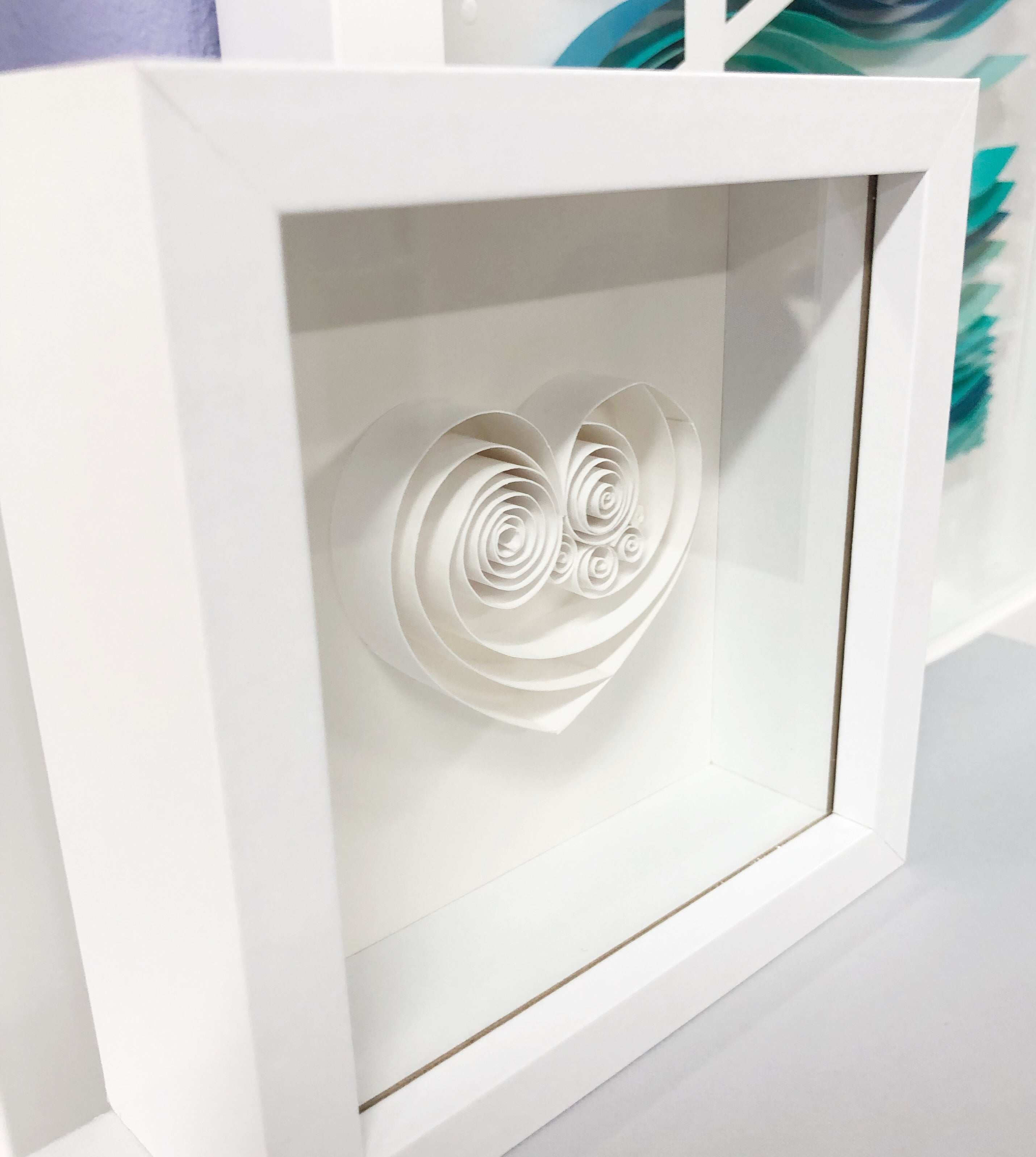 White Diamond Mini Heart