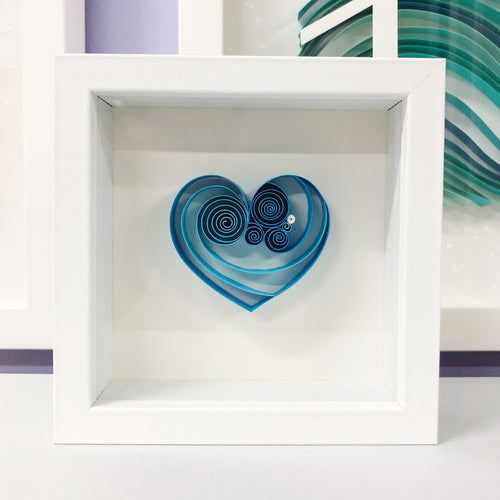 Deep Blue Sapphire Mini Heart