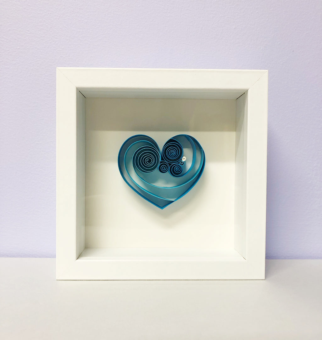 Deep Blue Sapphire Mini Heart