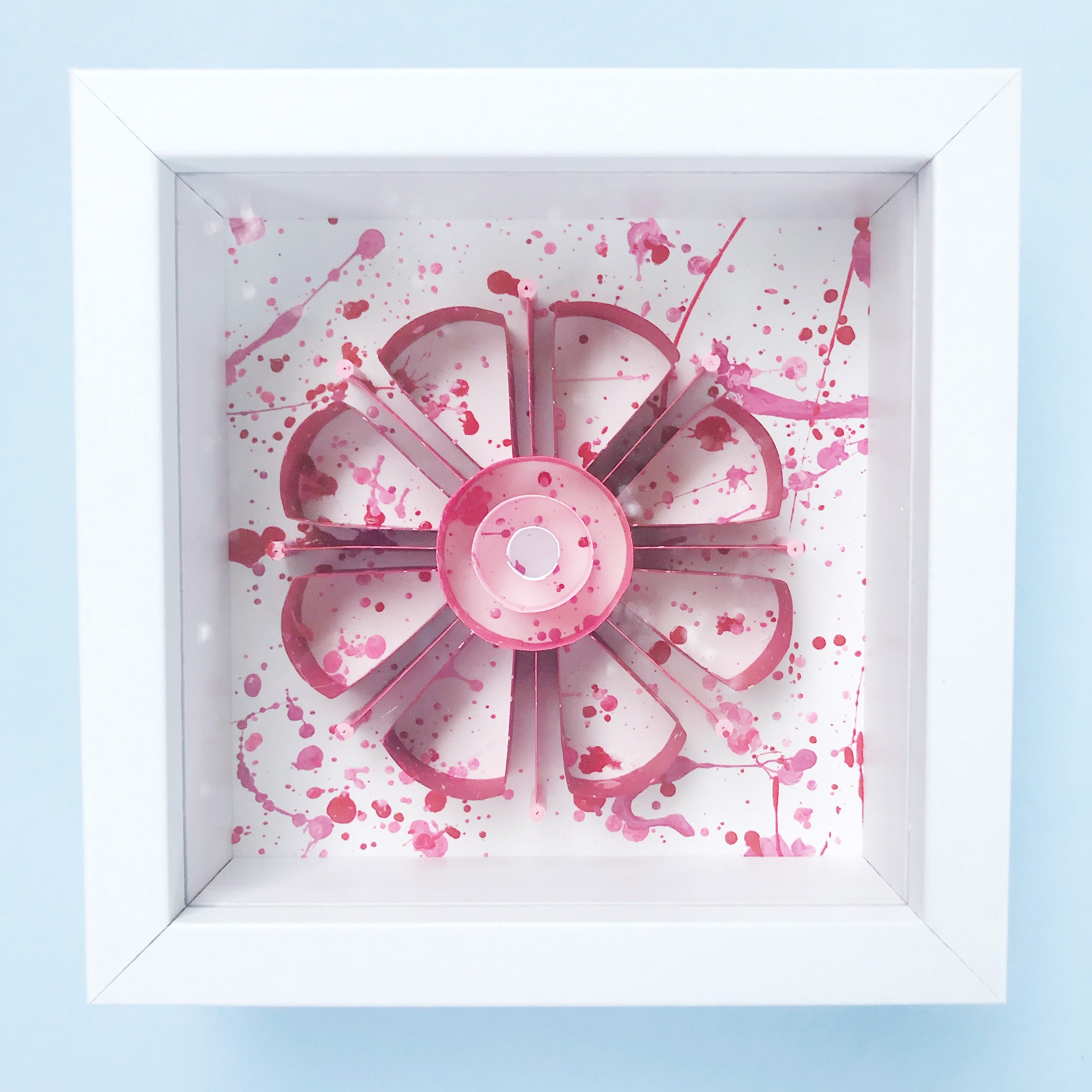 **PAINTED** Red Mini Mandala