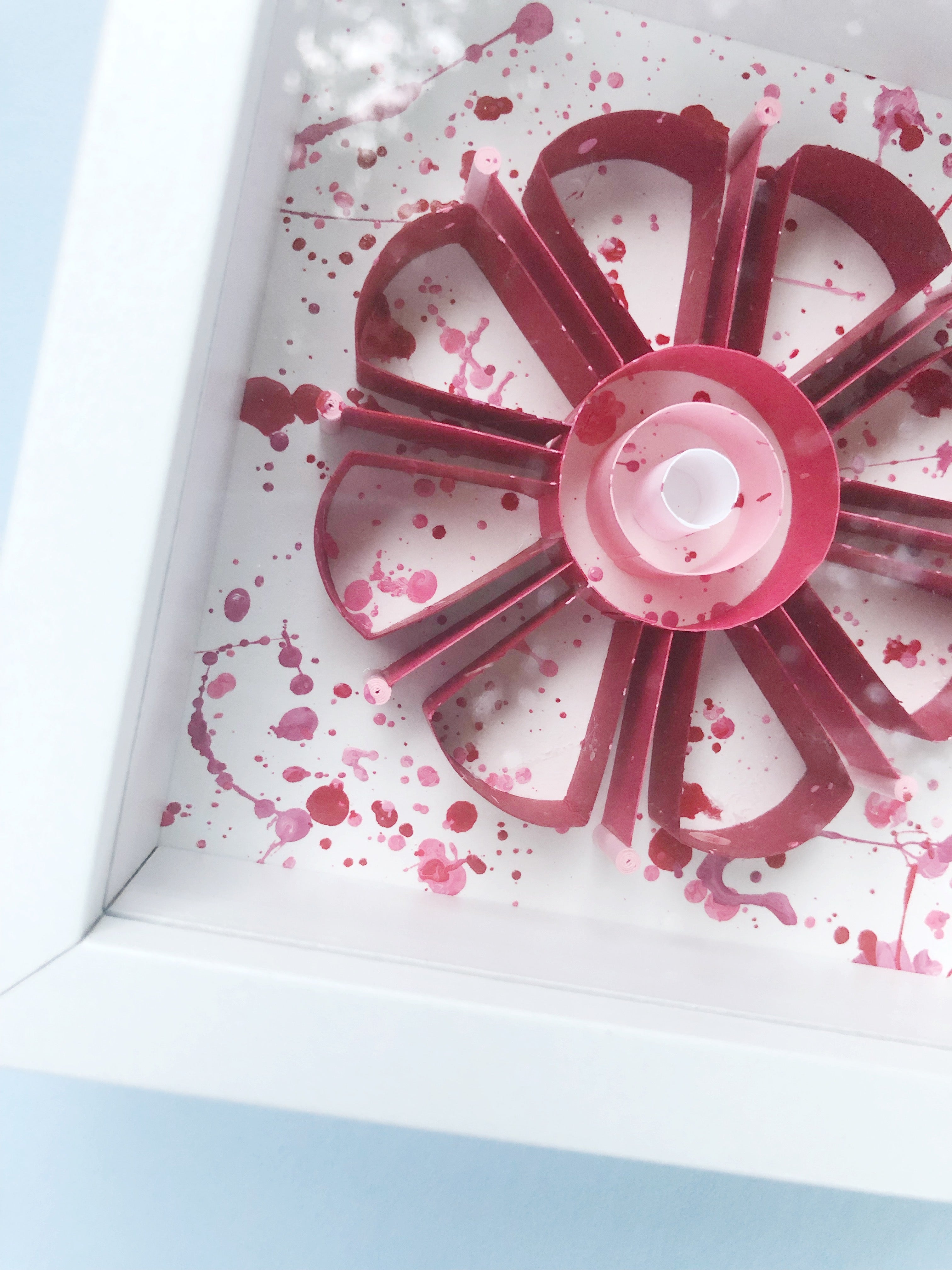 **PAINTED** Red Mini Mandala