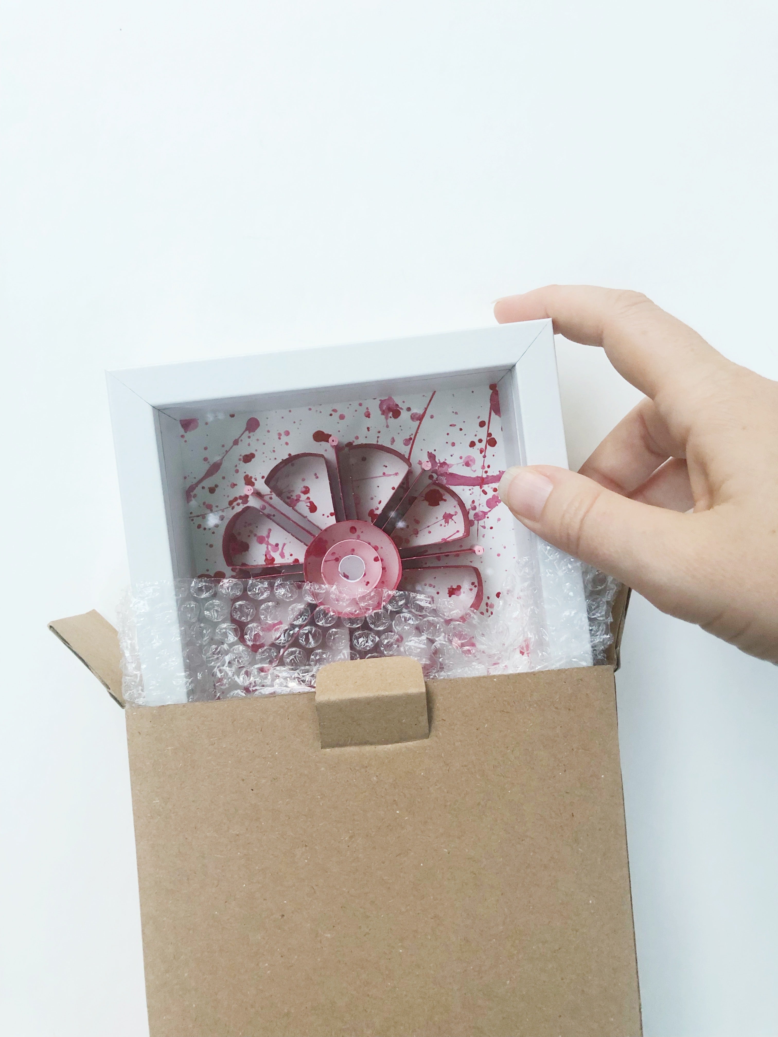 **PAINTED** Red Mini Mandala