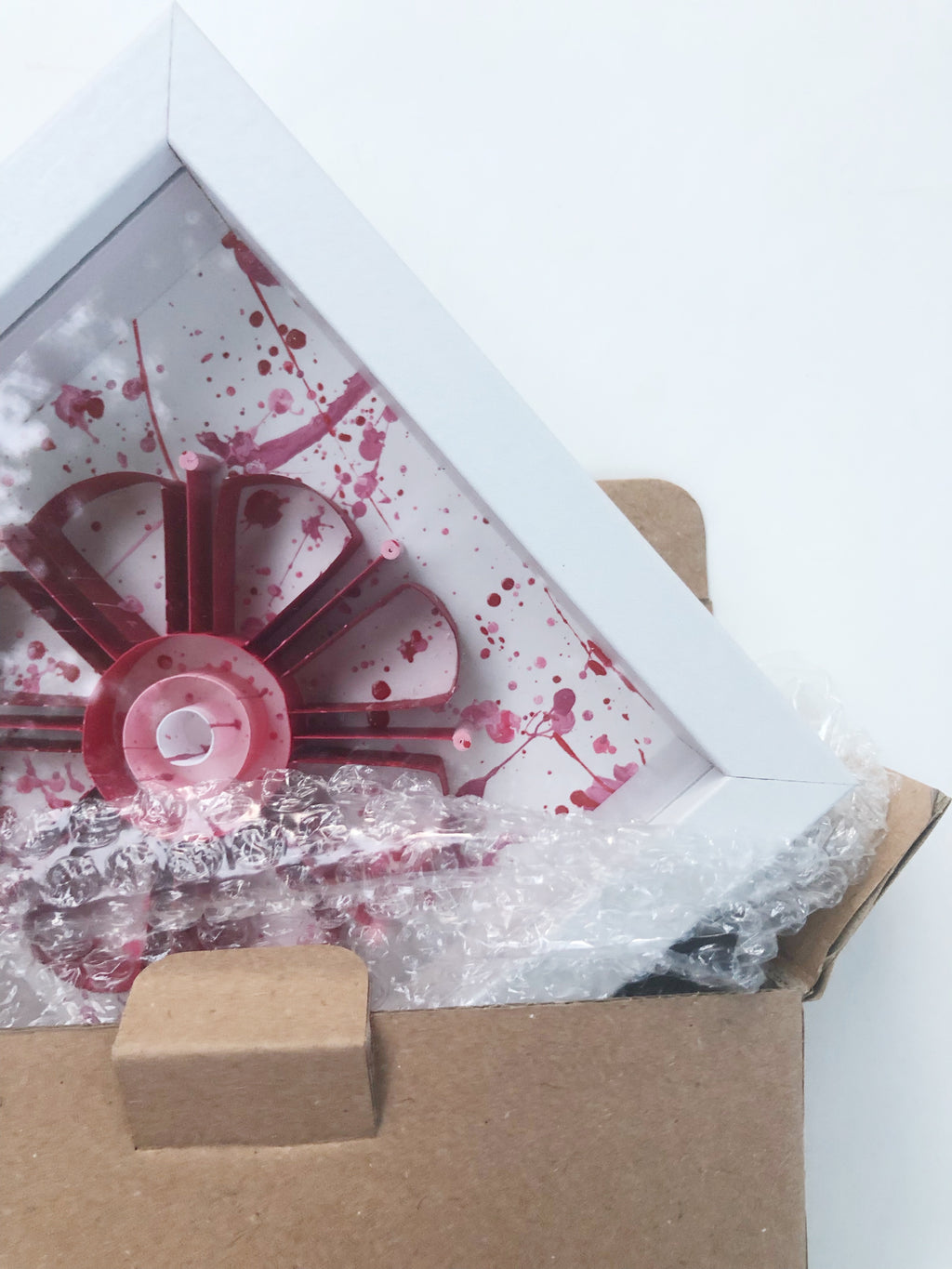 **PAINTED** Red Mini Mandala