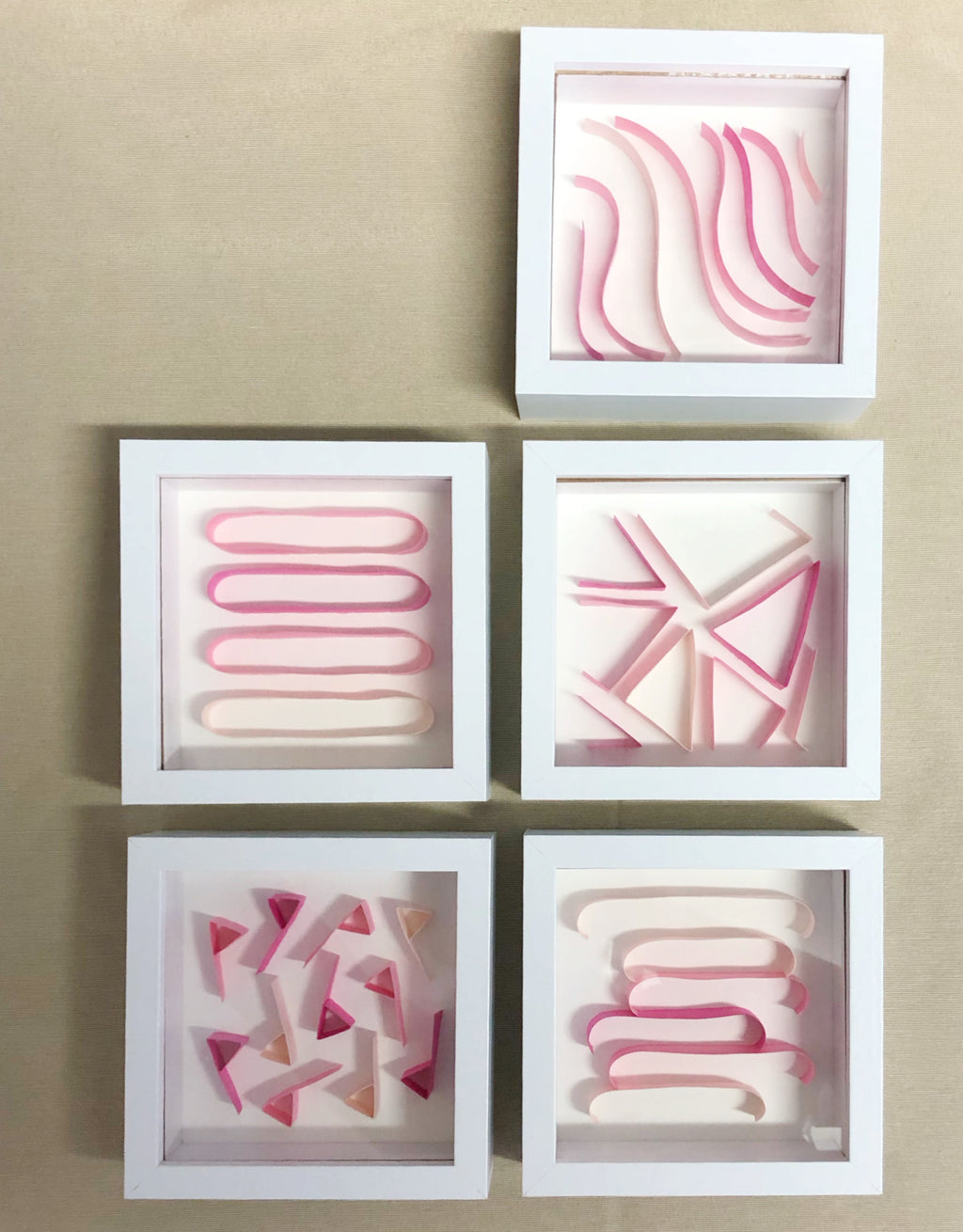 "B" Pink Mini Pattern 5"x 5"