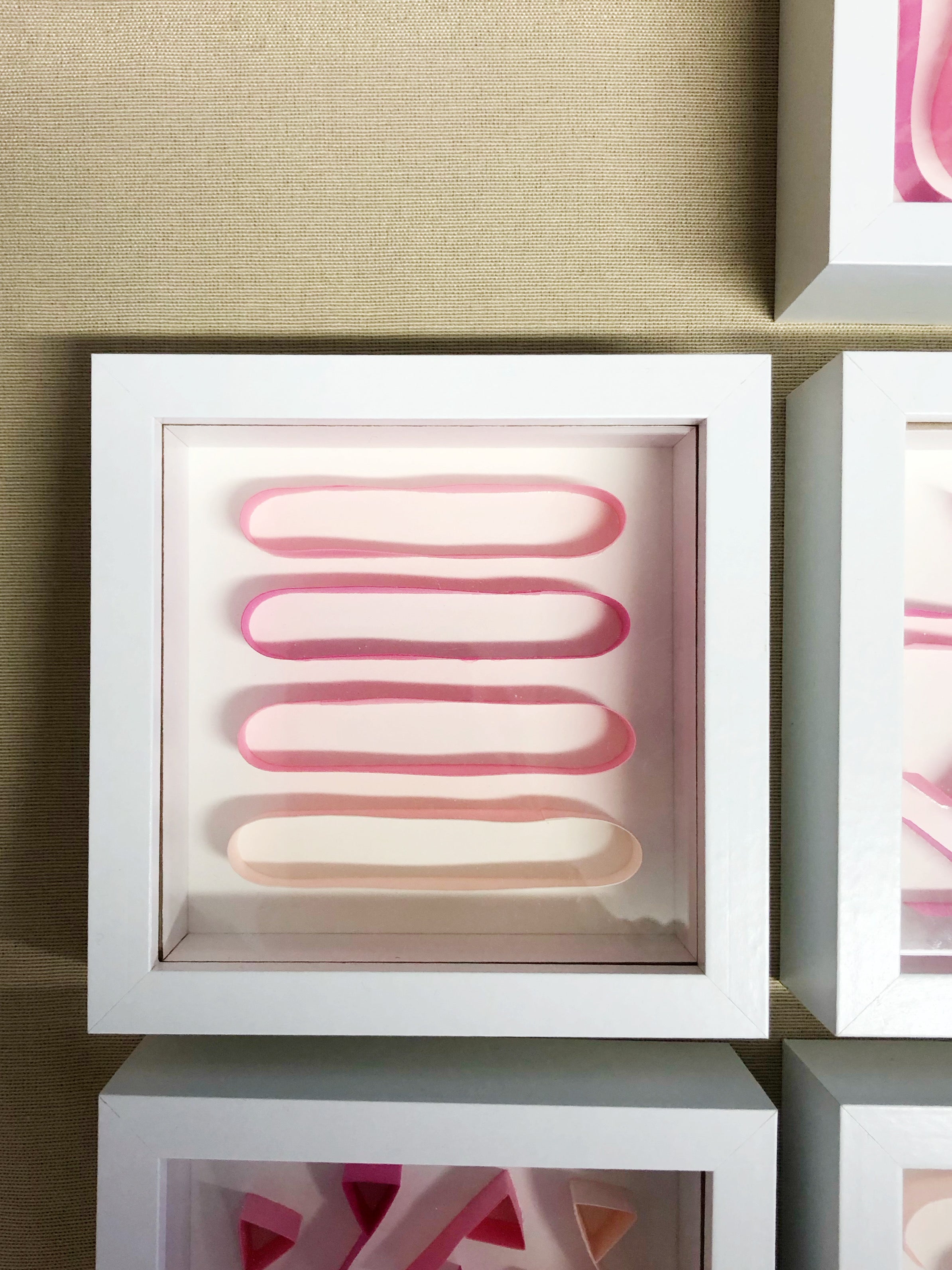 "B" Pink Mini Pattern 5"x 5"