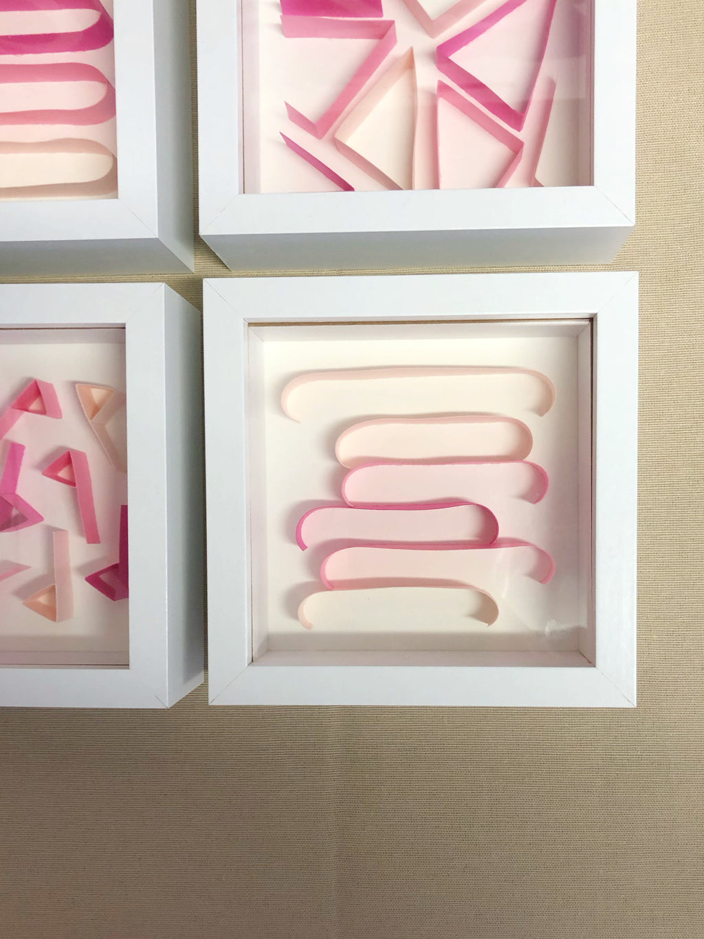 "D" Pink Mini Pattern 5"x 5"