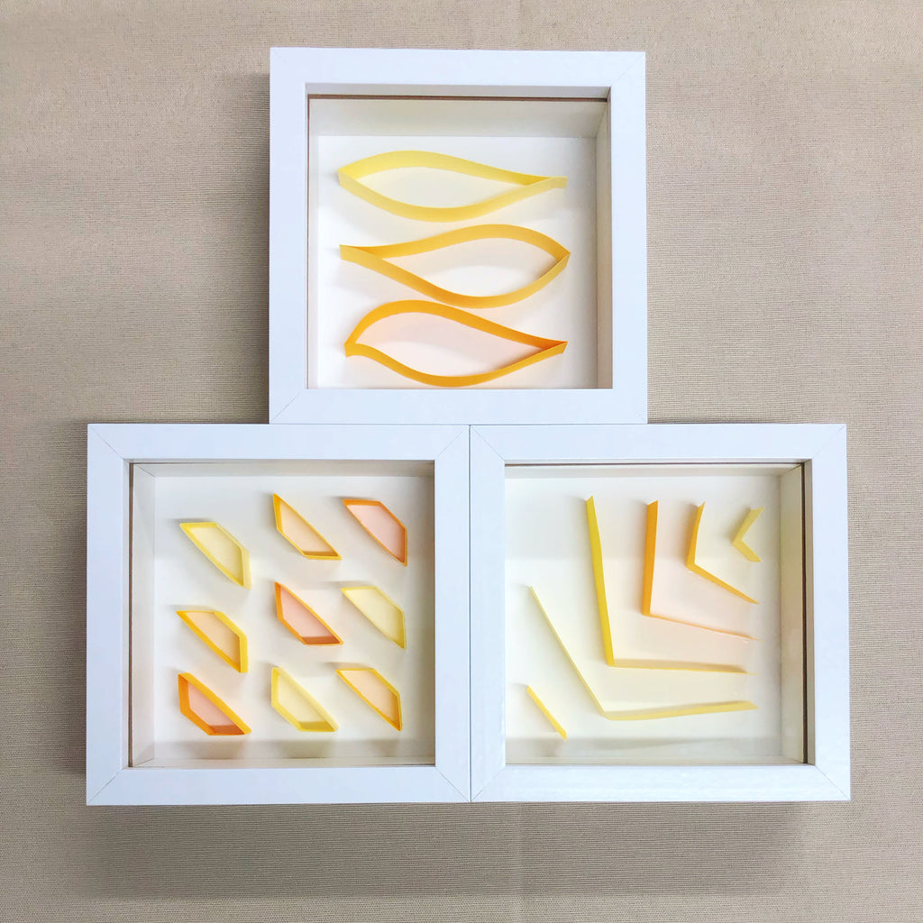 "C" Yellow / Orange Mini Pattern 5"x 5"