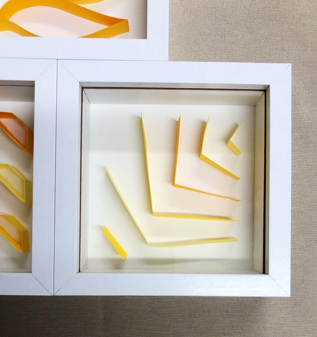 "C" Yellow / Orange Mini Pattern 5"x 5"