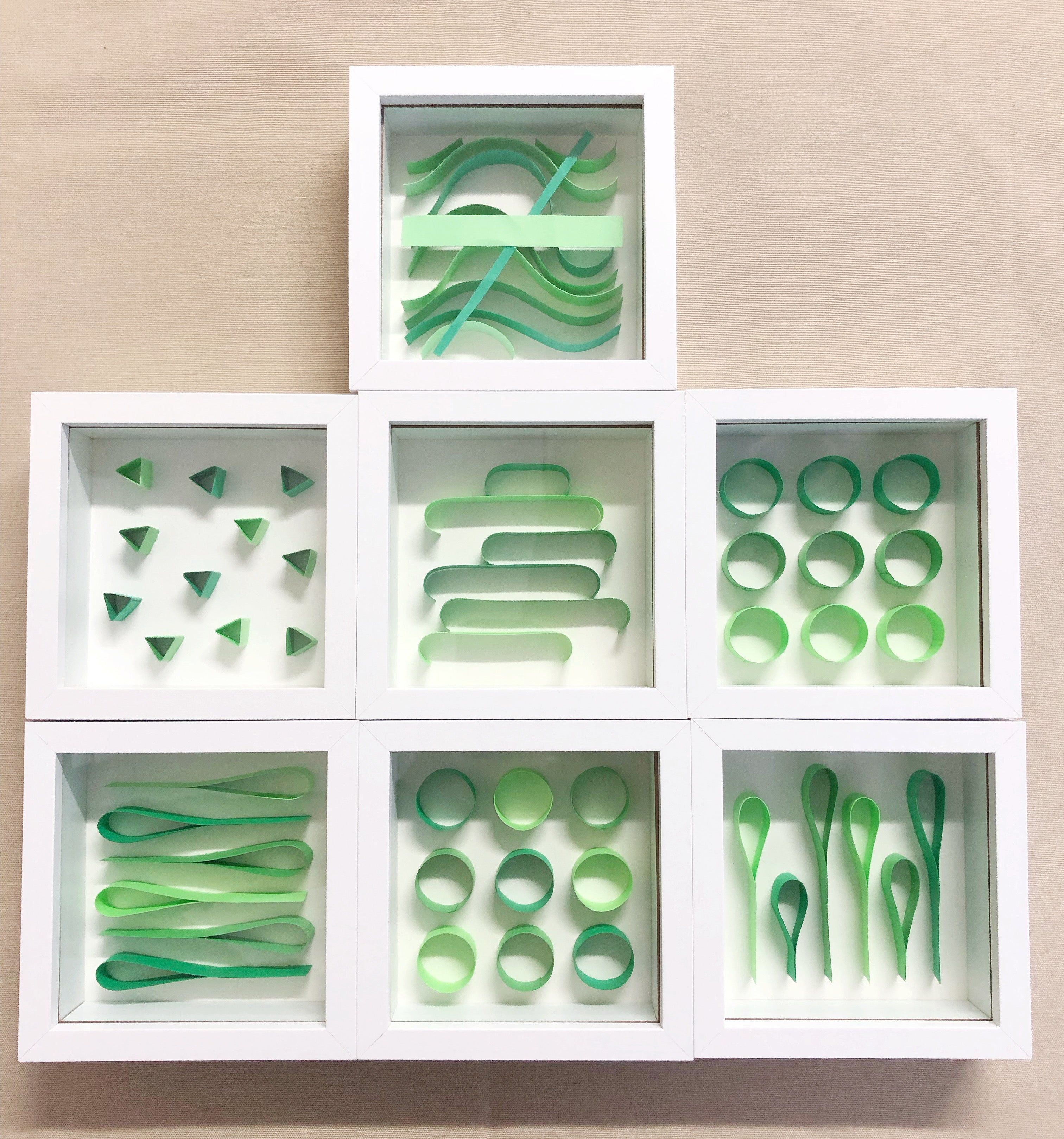 "A" Green Mini Pattern 5"x 5"