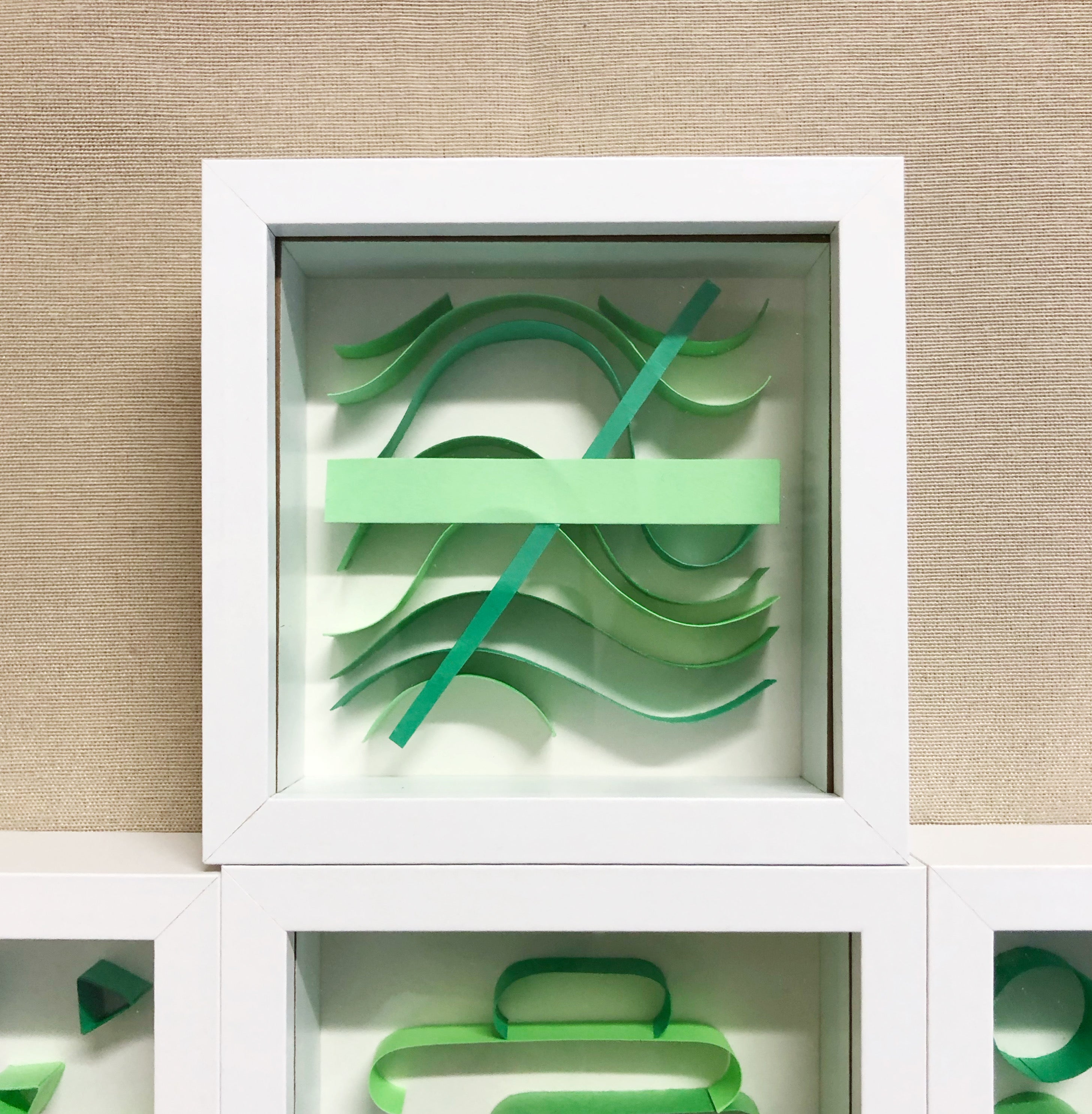 "A" Green Mini Pattern 5"x 5"