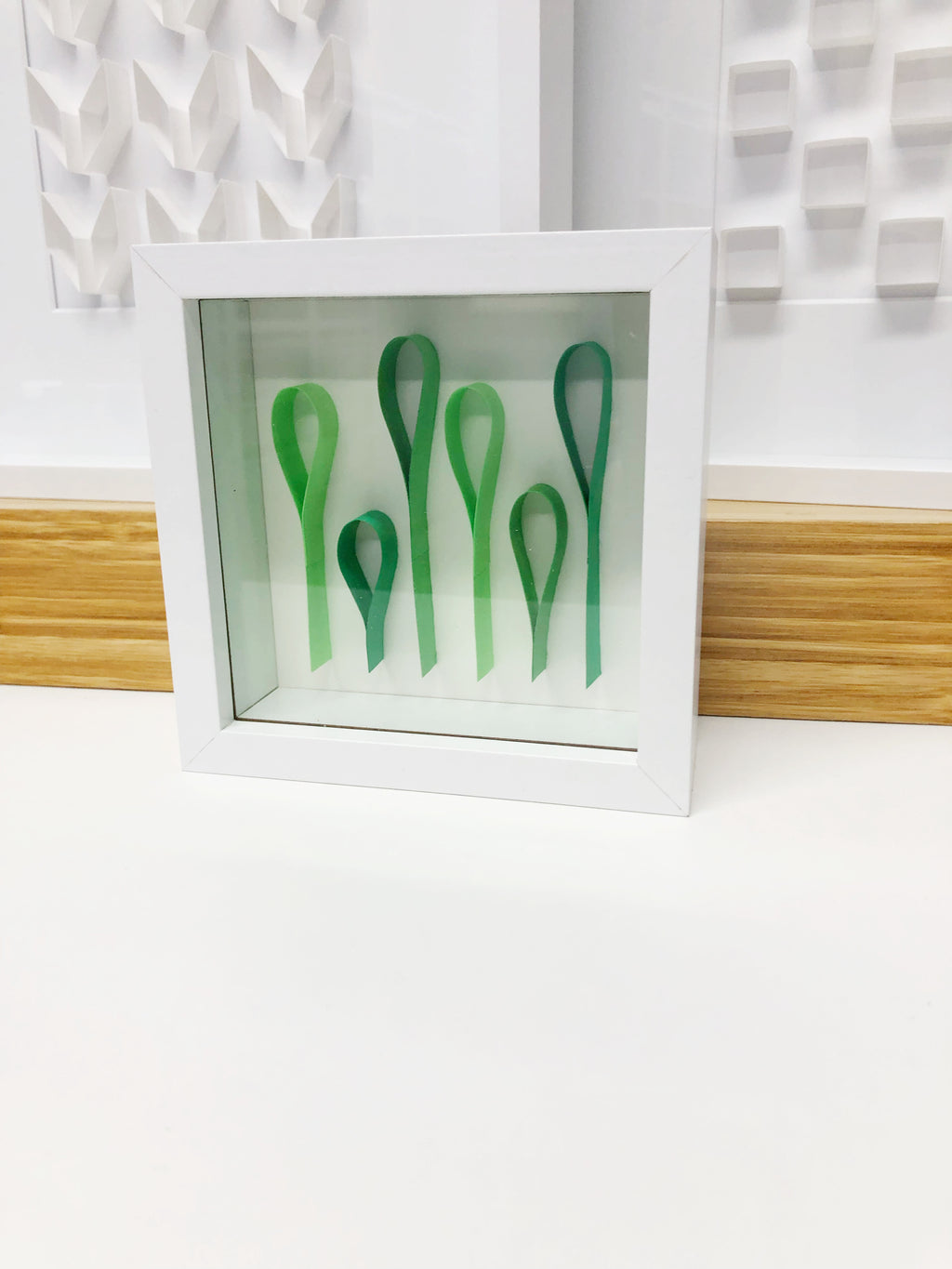 "E" Green Mini Pattern 5"x 5"