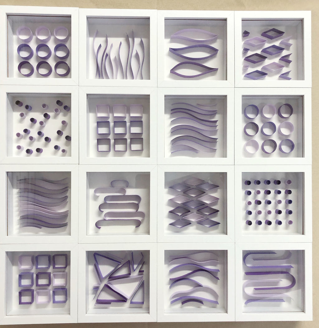 "A" Purple Mini Pattern 5"x 5"