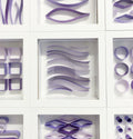"F" Purple Mini Pattern 5"x 5"