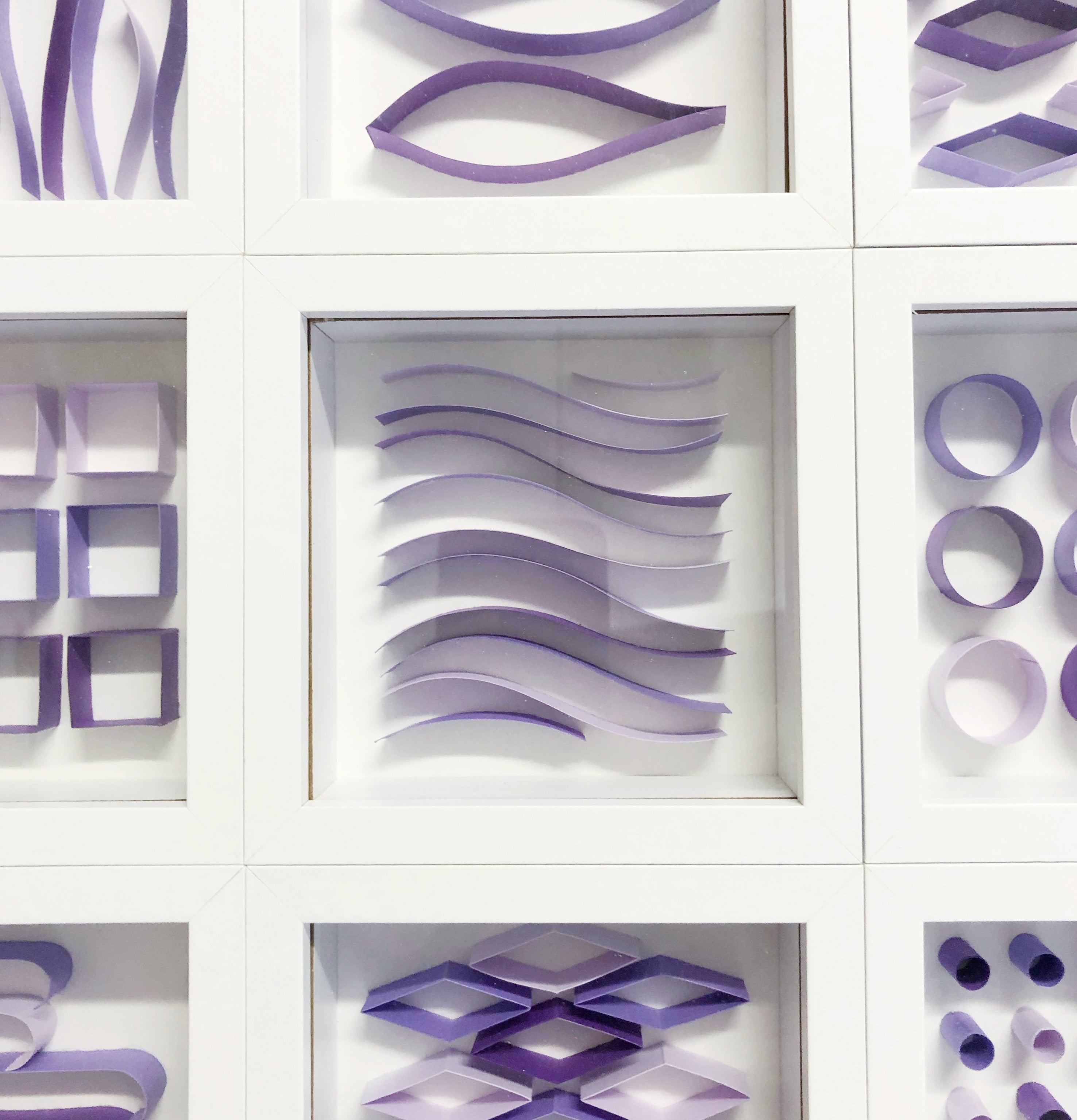 "F" Purple Mini Pattern 5"x 5"