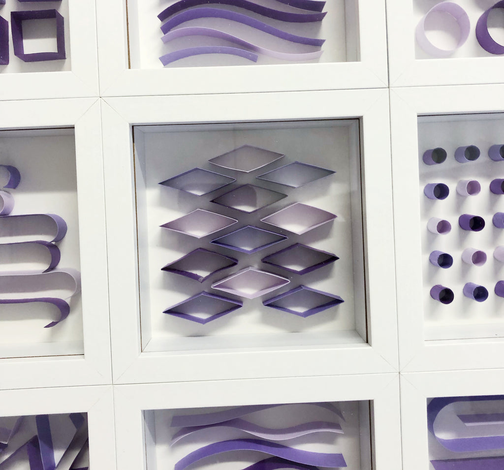 "K" Purple Mini Pattern 5"x 5"