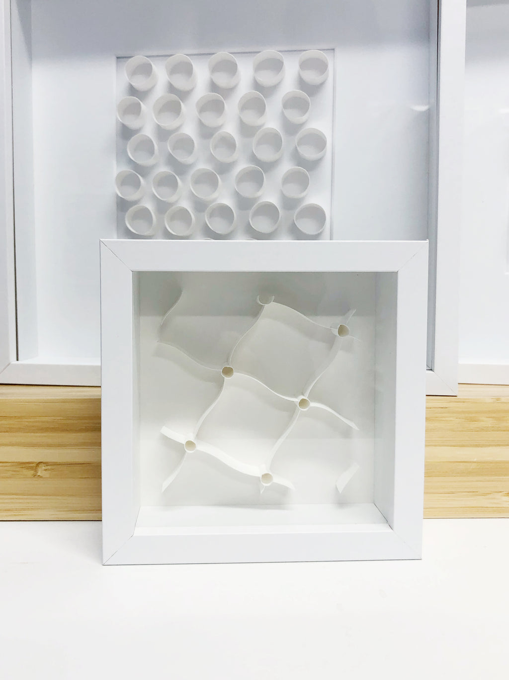 "B" White Mini Pattern 5"x 5"