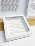 "C" White Mini Pattern 5"x 5"